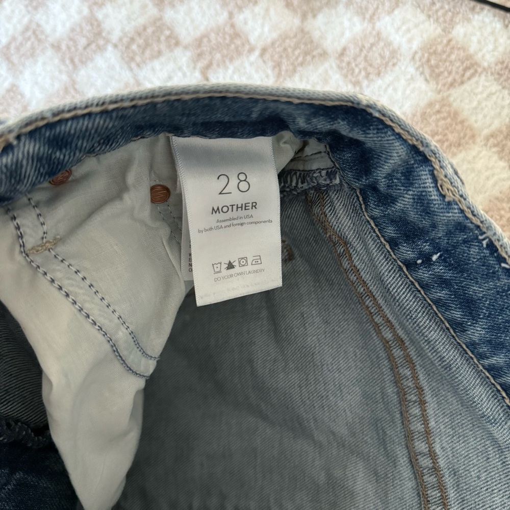 Mother Denim size 28 High Waisted Rider Flood In Wild And Wicked Jeans - Picture 10 of 11